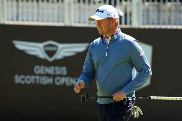 Justin Harding during the first round of the Genesis Scottish Open at The Renaissance Club in East Lothian. Kevin C. Cox/Getty Images.