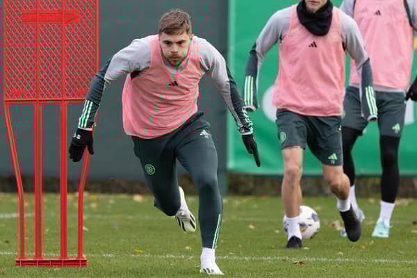 James Forrest remains Celtic's quickest winger - even in measuring up to the juggernaut Daizen Maeda - Brendan Rodgers has revealed in defending the 32-year-old's continued contribution. {Pic by Craig Williamson/ SNS Group)