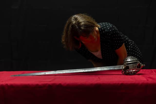 Bonnie Prince Charlie's sword which along with a rare Jacobite wine glass will go on display when the new Perth Museum opens next year. Photo: Benedict Johnson/Perth Museum/PA Wire