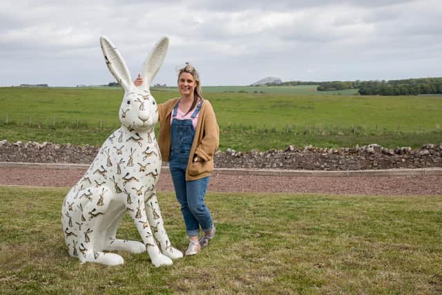 Children’s author and illustrator Catherine Rayner with her hare