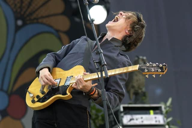 British Sea Power perform live onstage during the Isle of Wight festival at Seaclose Park in Newport, Isle of Wight.