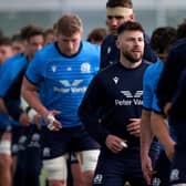 Ali Price, centre, during a Scotland training session at Oriam this week.  (Photo by Craig Williamson / SNS Group)