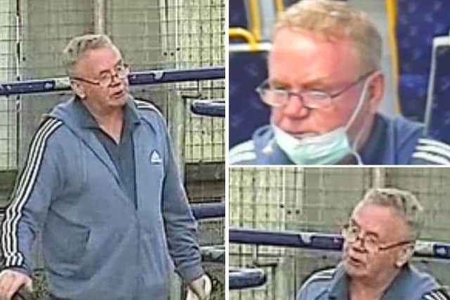 Police have released images of a man and are asking the public for help in tracing him in relation to a racist incident on a train earlier this year.