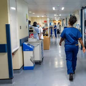 A general view of staff on a NHS hospital ward. PIC: Jeff Moore/PA Wire
