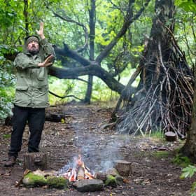 Keith Fleming plays the lead role in Doppler, which is being staged in the woodlands at Newhailes House in Musselburgh.