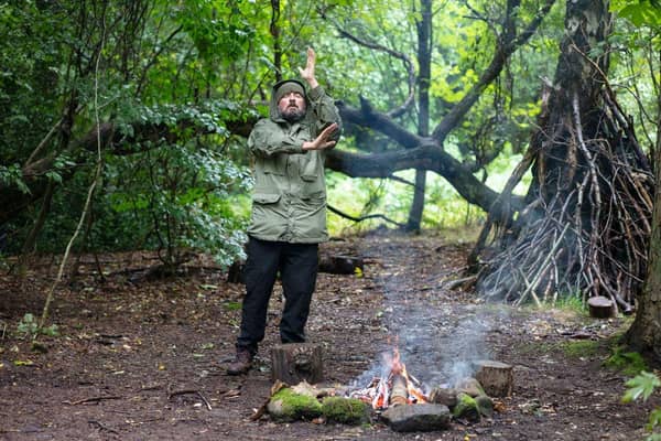 Keith Fleming plays the lead role in Doppler, which is being staged in the woodlands at Newhailes House in Musselburgh.