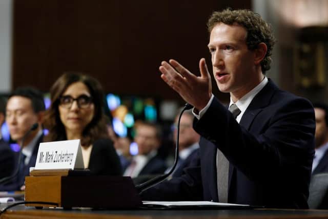 Mark Zuckerberg, CEO of Meta testifies before the Senate Judiciary Committee in Washington, DC.