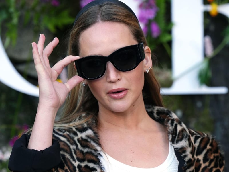 Actress Jennifer Lawrence attends the Dior Cruise 2025 show at Drummond Castle