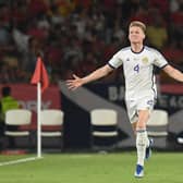 Scott McTominay celebrates scoring the Scotland goal that was later annulled during the defeat to Spain. (Photo by JORGE GUERRERO/AFP via Getty Images)
