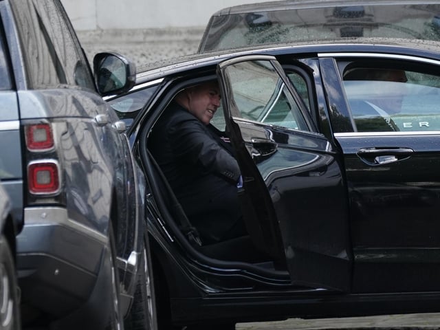 Graham Brady, chair of the 1922 Committee leaves from the back entrance of Downing street after Prime Minister Liz Truss made a statement outside 10 Downing Street, London, where she announced her resignation as Prime Minister. Picture date: Thursday October 20, 2022.