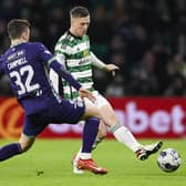 Celtic's Callum McGregor played further forward in the 4-1 win over Hibs on Wednesday. (Photo by Rob Casey / SNS Group)