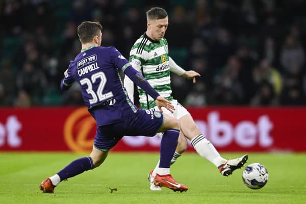 Celtic's Callum McGregor played further forward in the 4-1 win over Hibs on Wednesday. (Photo by Rob Casey / SNS Group)