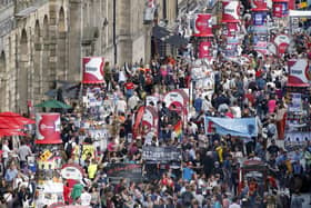 The Royal Mile during the Edinburgh Festival. (Photo by Jane Barlow/PA)