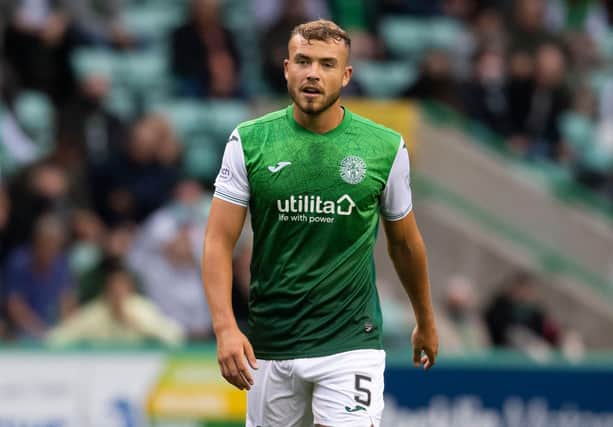 Hibs defender Ryan Porteous was sent off against Rangers. Picture: SNS