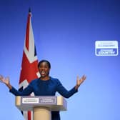 UK Conservative leader Kemi Badenoch has pledged to build a £10 billion air defence system named 'Britannia Shield', which was initially described by party officials as 'in essence, a British Iron Dome' (Picture: Christopher Furlong/Getty Images)
