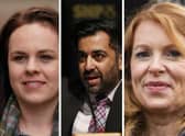 The three SNP leadership candidates - Kate Forbes, Humza Yousaf and Ash Regan
