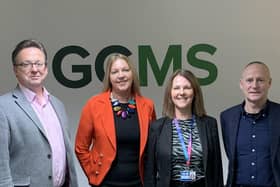 Left to right: Andrew Neill, GGMS; Pamela Stevenson and Lynn Lloyd from Fife Council Economic Development; and Rob Boyd, GGMS.