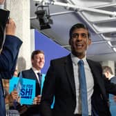 Rishi Suna  attends a speech at The Queen Elizabeth II Conference Centre