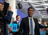 Rishi Suna  attends a speech at The Queen Elizabeth II Conference Centre