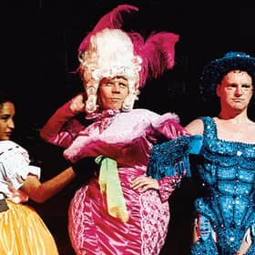 Andy Bell and Vince Clarke drag up at the Edinburgh Playhouse in 1992