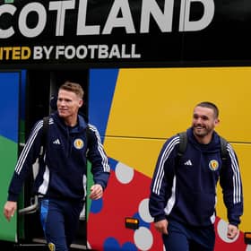 Where do Scotland pair Scott McTominay (left) and John McGinn sit in the nation's all-time record goalscorers list? Cr: Andrew Milligan.