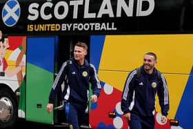 Where do Scotland pair Scott McTominay (left) and John McGinn sit in the nation's all-time record goalscorers list? Cr: Andrew Milligan.