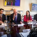 John Swinney chairs his first Cabinet meeting since taking up the role, at Bute House yesterday (Picture: Jeff J Mitchell/PA Wire)