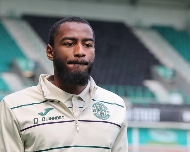Hibs striker Myziane Maolida's future is up in the air.