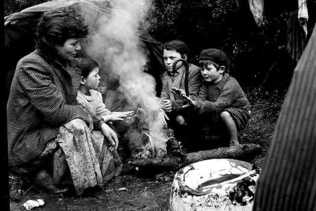 A family of travellers at their camp near Pitlochry in 1958. Picture: TSPL