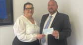 Keri Craig, charity manager with Phil Anderson, Managing Director at Phil Anderson Financial Services.