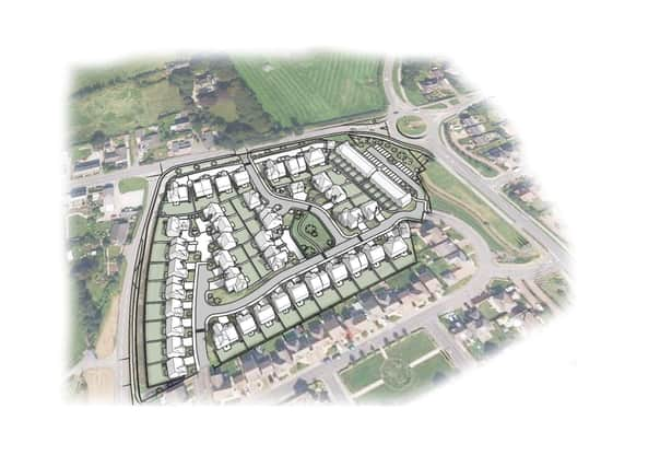 Cala plan to build 50 new homes on ground to the north of Burnland Park.