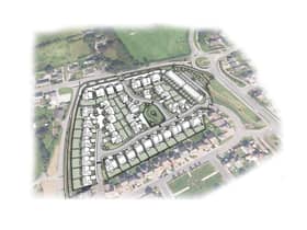 Cala plan to build 50 new homes on ground to the north of Burnland Park.