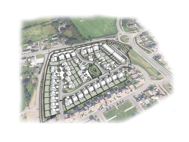 Cala plan to build 50 new homes on ground to the north of Burnland Park.
