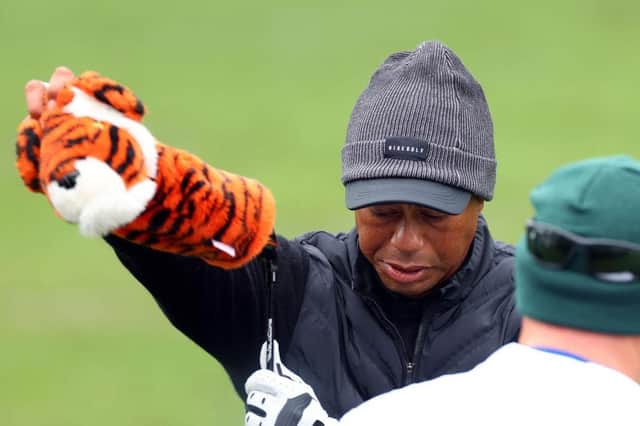 Tiger Woods pulled out of the 87th Masters before the third round retstarted on Sunday morning at Augusta National. Picture: Andrew Redington/Getty Images.
