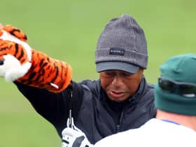 Tiger Woods pulled out of the 87th Masters before the third round retstarted on Sunday morning at Augusta National. Picture: Andrew Redington/Getty Images.