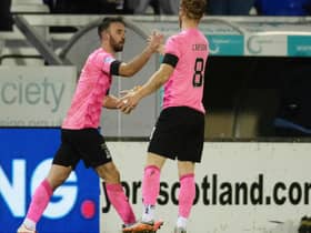 Inverness' Sean Welsh celebrates with David Carson. (Photo by Mark Scates / SNS Group)