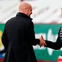Chris Wilder, right, has been tipped to succeed Sean Dyche at Burnley if the Clarets boss is tempted south to Crystal Palace