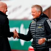 Chris Wilder, right, has been tipped to succeed Sean Dyche at Burnley if the Clarets boss is tempted south to Crystal Palace