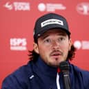 Ewen Ferguson speaks during a press conference prior to the ISPS Handa - Championship at Taiheiyo Club Gotemba Course in Japan. Picture: Yong Teck Lim/Getty Images.