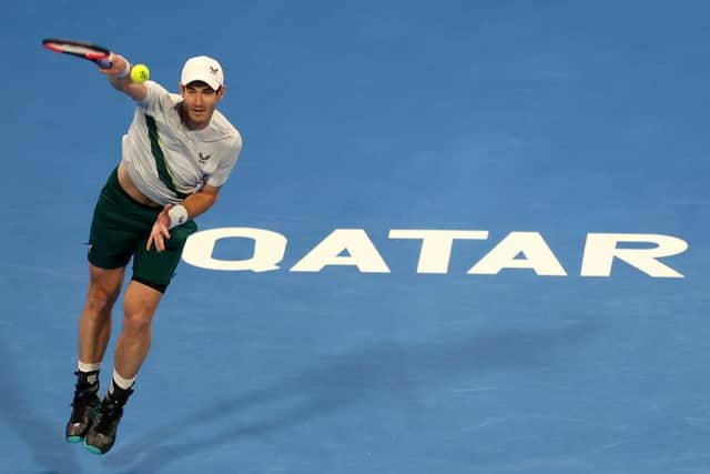Andy Murray is in the final of the Qatar Open. (Photo by Mohamed Farag/Getty Images)