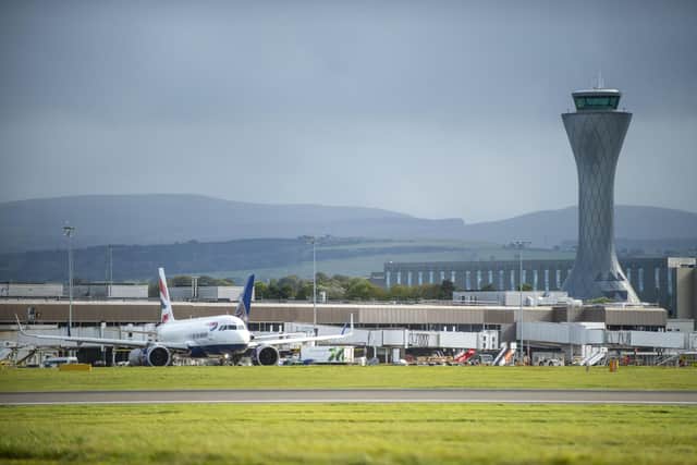 Edinburgh Airport on Tuesday. (Photo by Lisa Ferguson/The Scotsman)