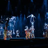 A dress rehearsal of the show Macro, ahead of the opening night of the Edinburgh International Festival at Murrayfield stadium (Picture: Andrew Perry)