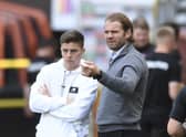 Hearts manager Robbie Neilson (right) with new Australian cap Cammy Devlin. Photo by Mark Scates / SNS Group