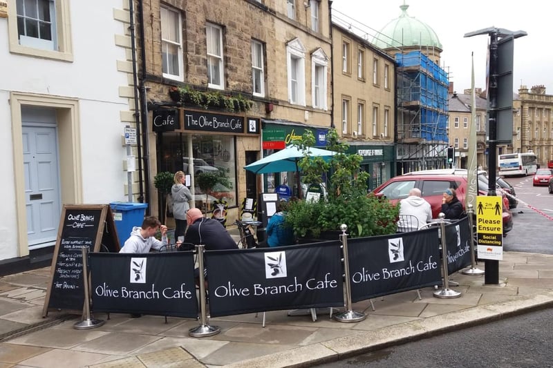 The Olive Branch Cafe in Alnwick will be reopening on April 12 with a covered seating area outside.
