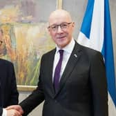 Joe Griffin, the Scottish government’s permanent secretary, left, with First Minister John Swinney (Picture: Scottish government)