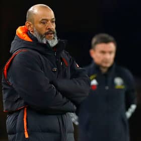 Wolverhampton Wanderers' Portuguese head coach Nuno Espirito Santo. (Photo by JASON CAIRNDUFF/POOL/AFP via Getty Images)