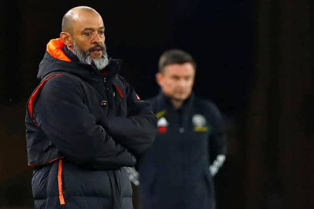 Wolverhampton Wanderers' Portuguese head coach Nuno Espirito Santo. (Photo by JASON CAIRNDUFF/POOL/AFP via Getty Images)