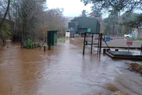Ballater Water Treatment Works during the flooding