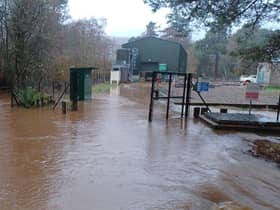 Ballater Water Treatment Works during the flooding