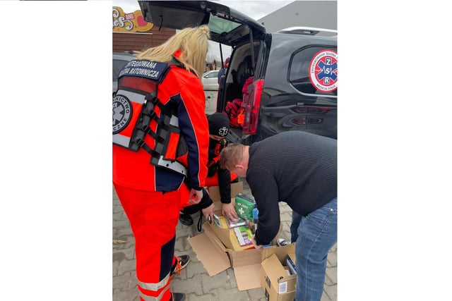 Members of Bridge to Unity, from Emsworth, delivering supplies to the border between Poland and Ukraine to help Ukrainian refugees

March 5/6, 2022